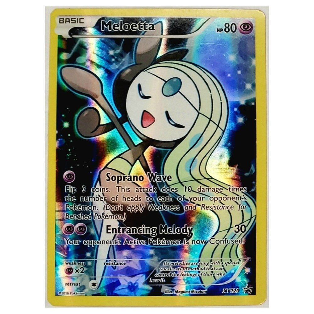 POKEMON MELOETTA XY120 FULL ART HOLO RARE BLACK STAR PROMO MYTHICAL 2016